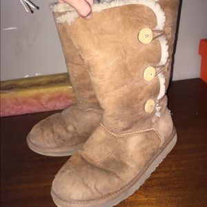 Tan Button Ugg Boots